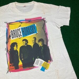 Vintage Bruce Hornsby And The Range Shirt Mens XL White 1990 A Night On The Town